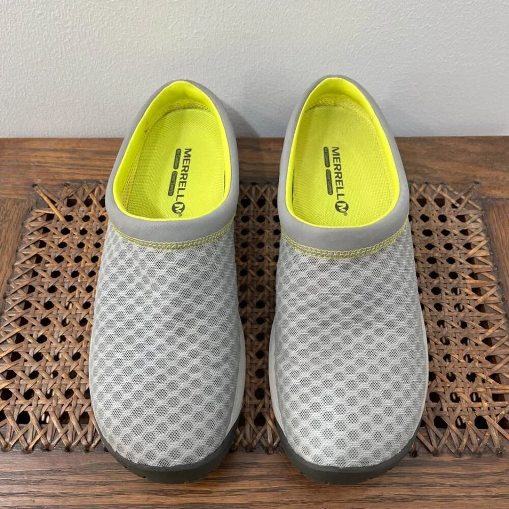 Size 9 Merrell Gray Drizzle Breeze Slip-On Comfortable Easy Wear Walking Shoe - Picture 2 of 9